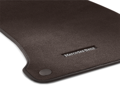 Jeu de 4 Tapis en velours Marron Expresso CLASSIC - Pour Classe E 213