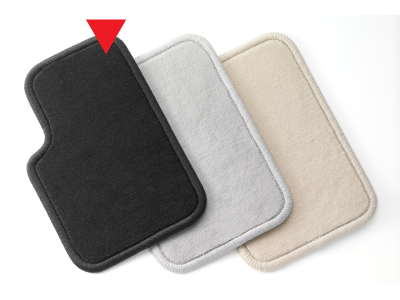 Jeu de 4 Tapis en velours Classe A 169 NOIR CLASSIC