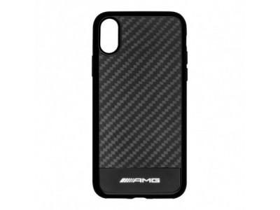 iPhone X / iPhone XS - Coque rigide AMG noire carbone