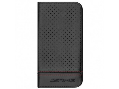 iPhone 6s/7 - Étui porte cartes en cuir noir AMG