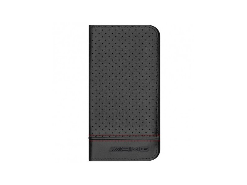 iPhone 6s/7 - Étui porte cartes en cuir noir AMG