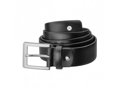 Ceinture Mercedes-Benz pour homme en cuir de veau noir