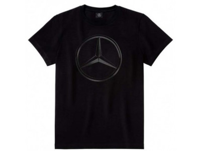 T-shirt Mercedes noir logo imprimé