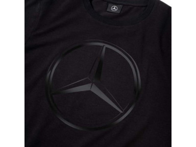 T-shirt Mercedes noir logo imprimé