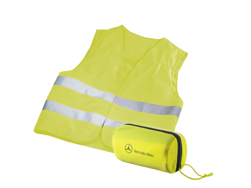 Gilet jaune mercedes de sécurité - Homologué avec sa pochette