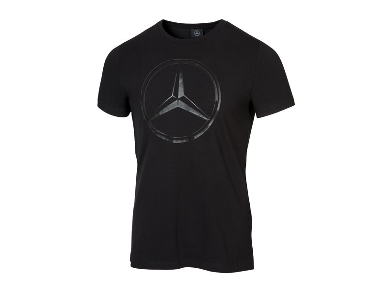 T-shirt Mercedes noir logo imprimé
