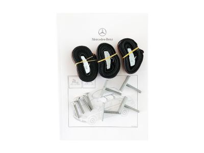 Fixation coffre de toit Mercedes (4 vis, 4 vis CZ, 3 sangles)