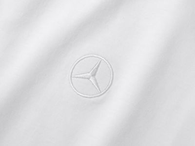 T-shirt blanc col en V Mercedes pour Homme