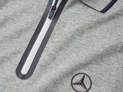 Polo gris à zip PUMA Mercedes pour Homme