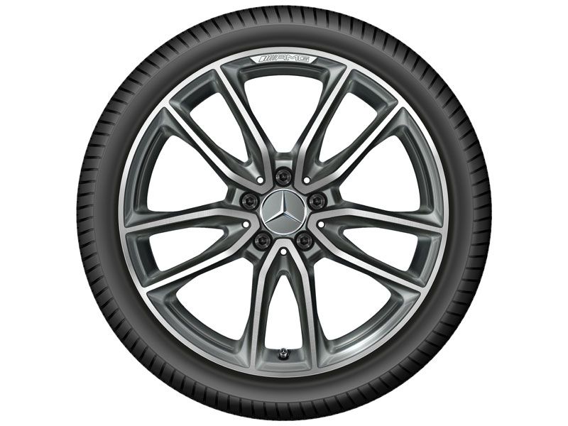 Jante AMG CLA Coupé W118 - 5 doubles branches - Naturel Brillant - 19 pouces