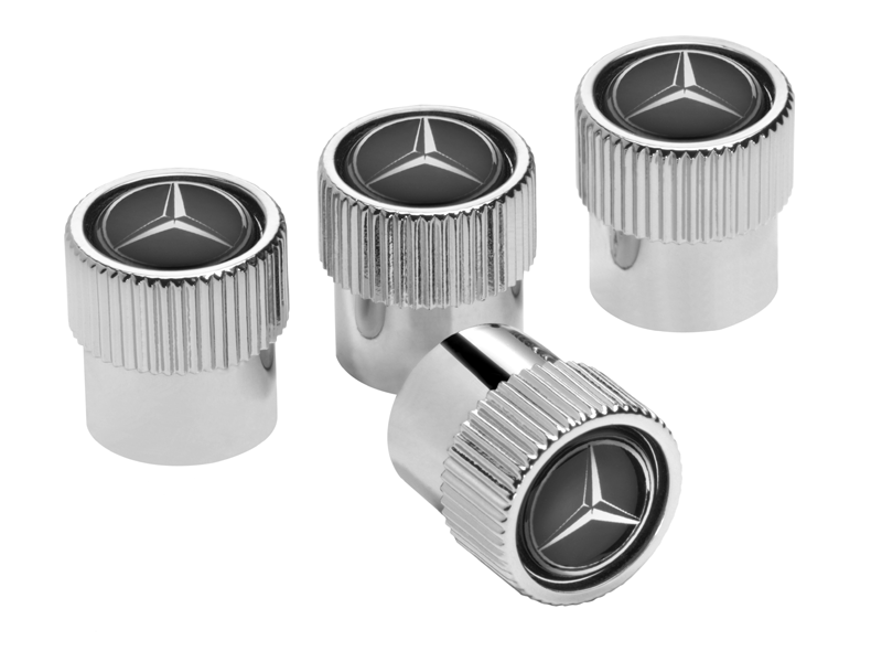 Capuchons de valve chrome logo étoile Mercedes jeu de 4 unités