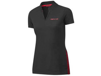 Polo noir rouge AMG pour Femme