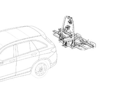 Porte-vélos arrière, pour dispositif d'attelage, rabattable, pour 2 vélos