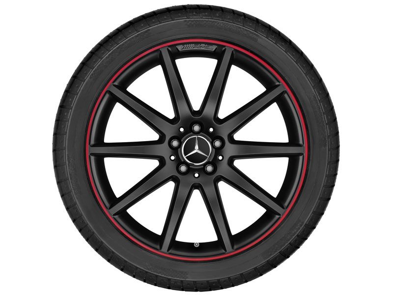 Jante AMG GLA 156 - 8 J x 20 pouces ET 43,5 Coloris noir Rebord de jante peint en rouge