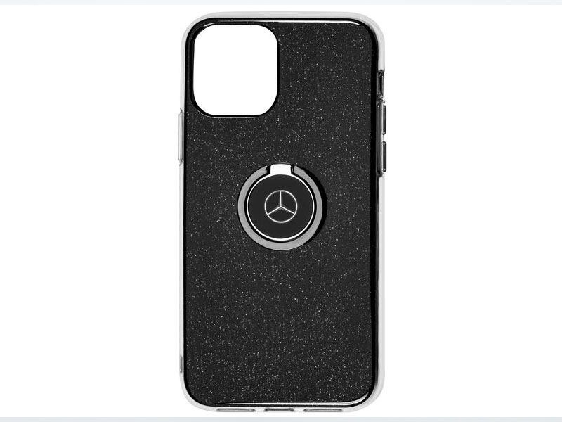 Etui noir Mercedes-Benz iPhone 11 avec anneau