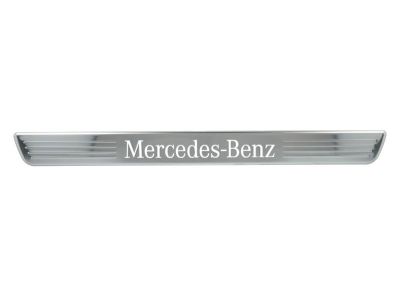 Cache pour baguette de seuil éclairée Mercedes-Benz - Argent - avant - 2 unités