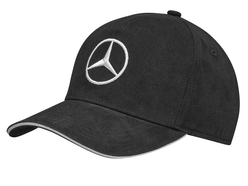 Casquette en coton noir Mercedes-Benz logo brodé