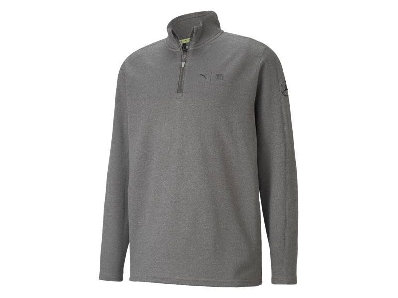 Sweat à Zip de golf Gris Mercedes pour Homme