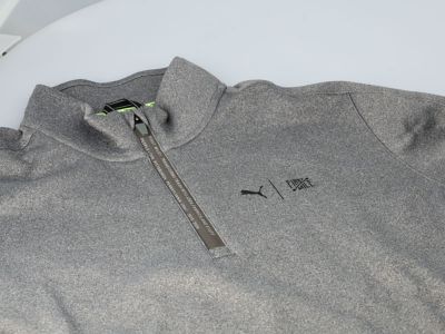 Sweat à Zip de golf Gris Mercedes pour Homme