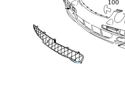 Grille milieu ventilation pare-chocs avant Mercedes-Benz