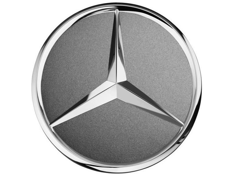 Cache-moyeu Etoile en relief gris tantale Mercedes-Benz