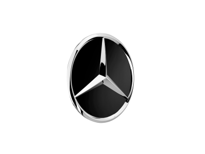 Cache-moyeu - Etoile en relief NOIR MAT Mercedes-Benz - 1 unité