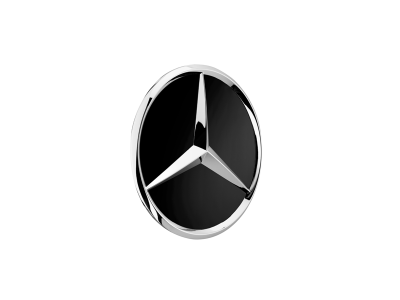 Cache-moyeu Noir Mat Etoile Mercedes-Benz