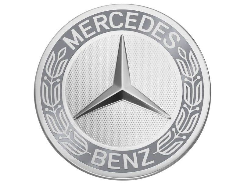 Cache moyeu couronne de lauriers, Design classique COLORIS GRIS Mercedes-Benz - 1 unité Cache moyeu couronne de lauriers, Design classique COLORIS GRIS Mercedes-Benz - 1 unité