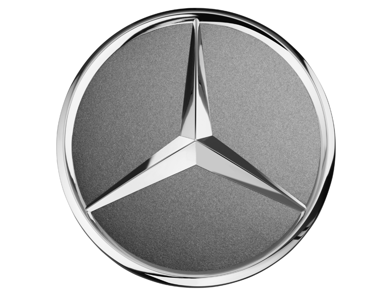 4 Cache Moyeu 75mm Gris Mat Pour Mercedes Logo Emblème Jante Centre De Roue  - Équipement auto