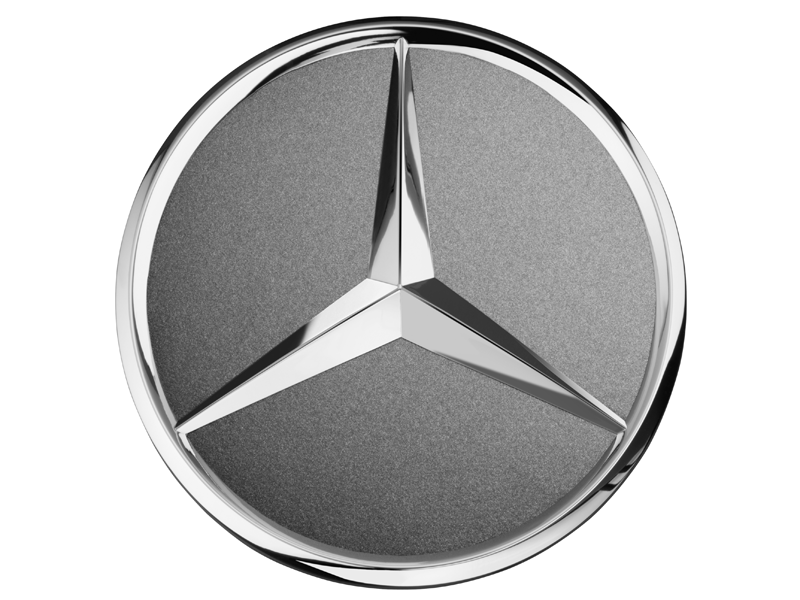 1x Cache Moyeu Centre Roue Mercedes classe A, B, C, E, S, SLK,AMG - Noir  Silver