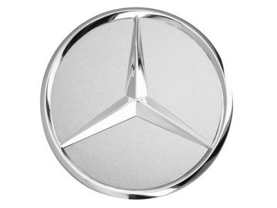 Cache-moyeu Etoile en relief ARGENT STERLING Mercedes-Benz - 1 unité