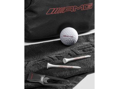 Coffret cadeau de golf AMG - 1 Sac - 1 Serviette - 3 Balles et 10 Tees