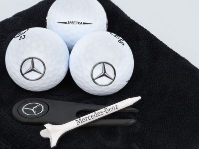 Coffret cadeau de golf Mercedes-Benz - 1 Sac - 1 Serviette - 3 Balles et 10 Tees