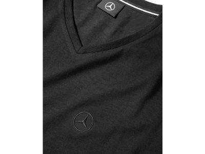 T-shirt Noir Col V Mercedes-Benz pour Homme