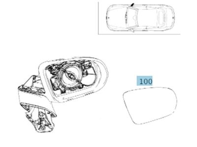 Coque rétroviseur extérieur carbone AMG GT 290