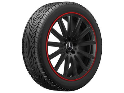 Jante AMG GLA 247 - 8 J x 20 pouces ET 48 Coloris noir Rebord de jante peint en rouge