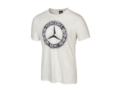 T-shirt Mercedes blanc avec logo vintage 