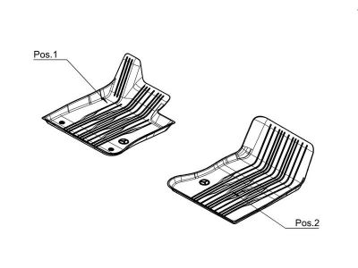  Tapis en caoutchouc - GLC W254 résistants Dynamic Lines, côtés conducteur/ passager, 2 unités 