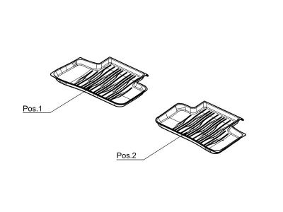  Tapis en caoutchouc - GLC W254 résistants Dynamic Lines, arrière, 2 unités 