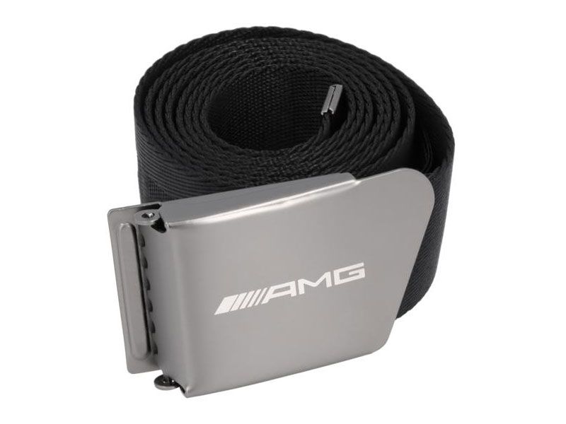 Ceinture noir AMG avec Boucle métallique Ceinture noir AMG avec Boucle métallique
