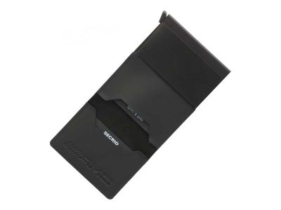 Porte-monnaie AMG Slimwallet en cuir de vachette noir Mercedes