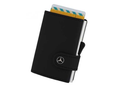 Mini-porte-monnaie noir en Cuir de vachette Mercedes-Benz