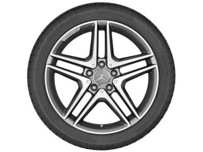 Jante AMG CLA W117- 5 doubles branches - 18 pouces - Essieu AV/AR- gris titane