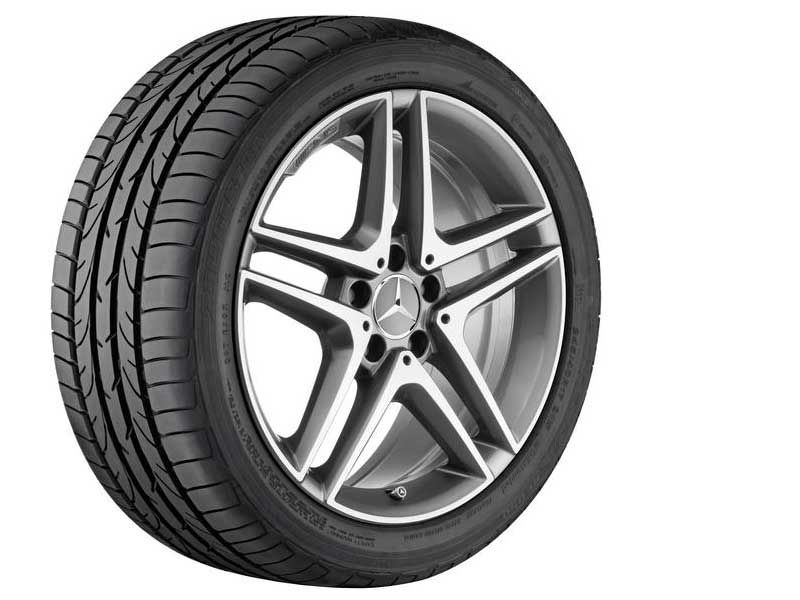 Jante AMG CLA W117- 5 doubles branches - 18 pouces - Essieu AV/AR- gris titane