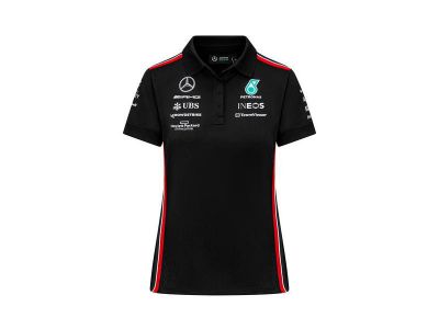 Maillot équipe écurie Polo Noir Mercedes-AMG F1 pour Homme