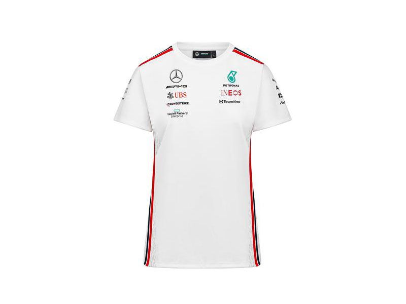 T-shirt blanc femme Team écurie Mercedes-AMG F1 2023