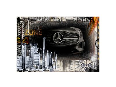 Tableau édition limitée GTR Red Mercedes-Benz x Doll’Art