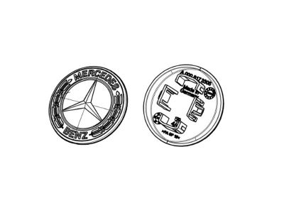 Logo Etoile Emblème de capot - Noir - sigle Mercedes