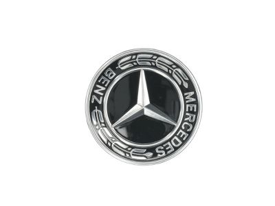 Logo Etoile Emblème de capot - Noir - sigle Mercedes