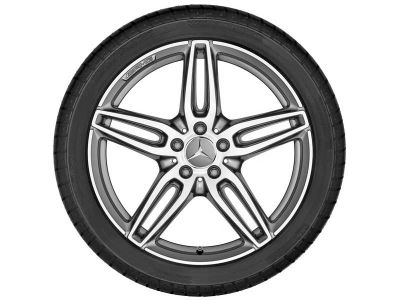 Jante AMG Mercedes CLA W117 18 pouces - gris titane - 5 doubles branches